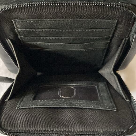 Black Fossil Pebble Leather Crossbody Purse Bag - Picture 3 of 7